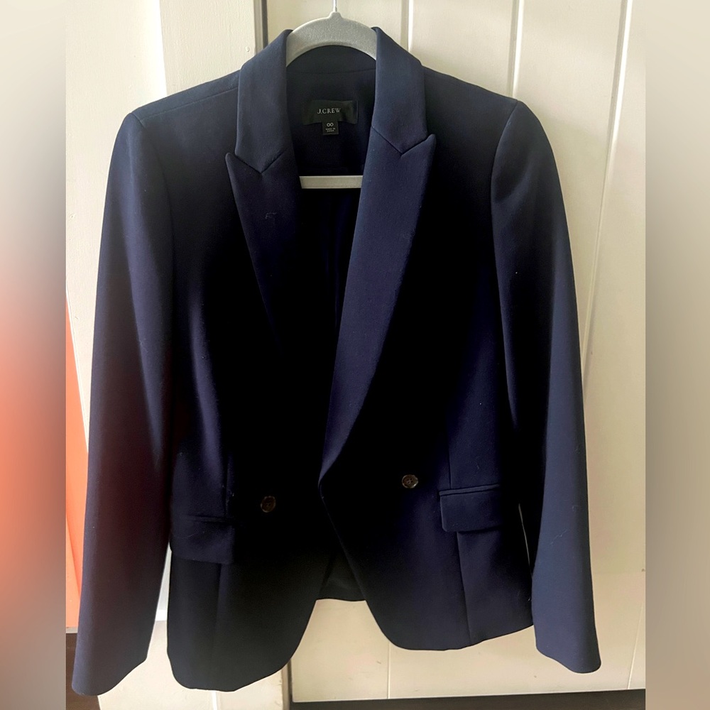 J Crew Navy Blazer Size 00